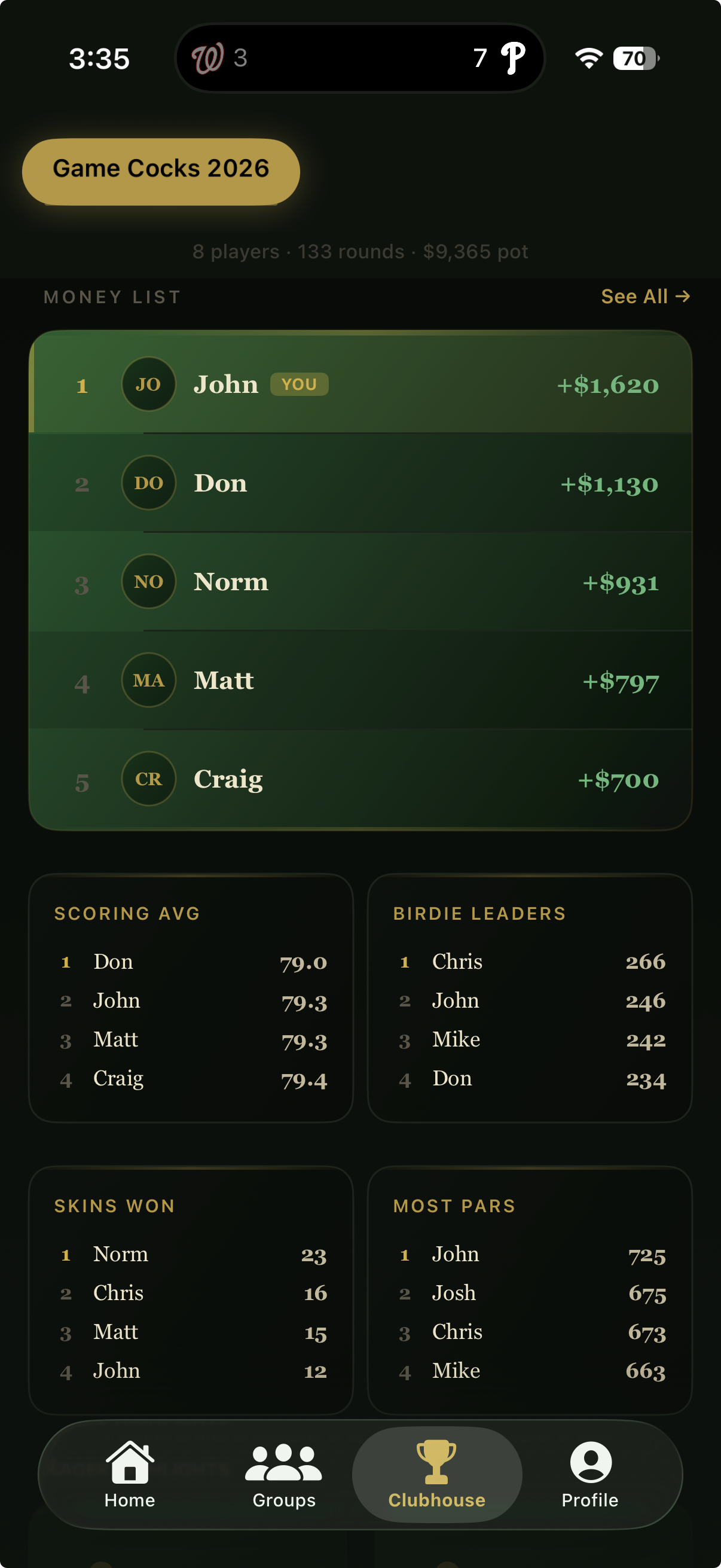 Final Standings & Head-to-Head